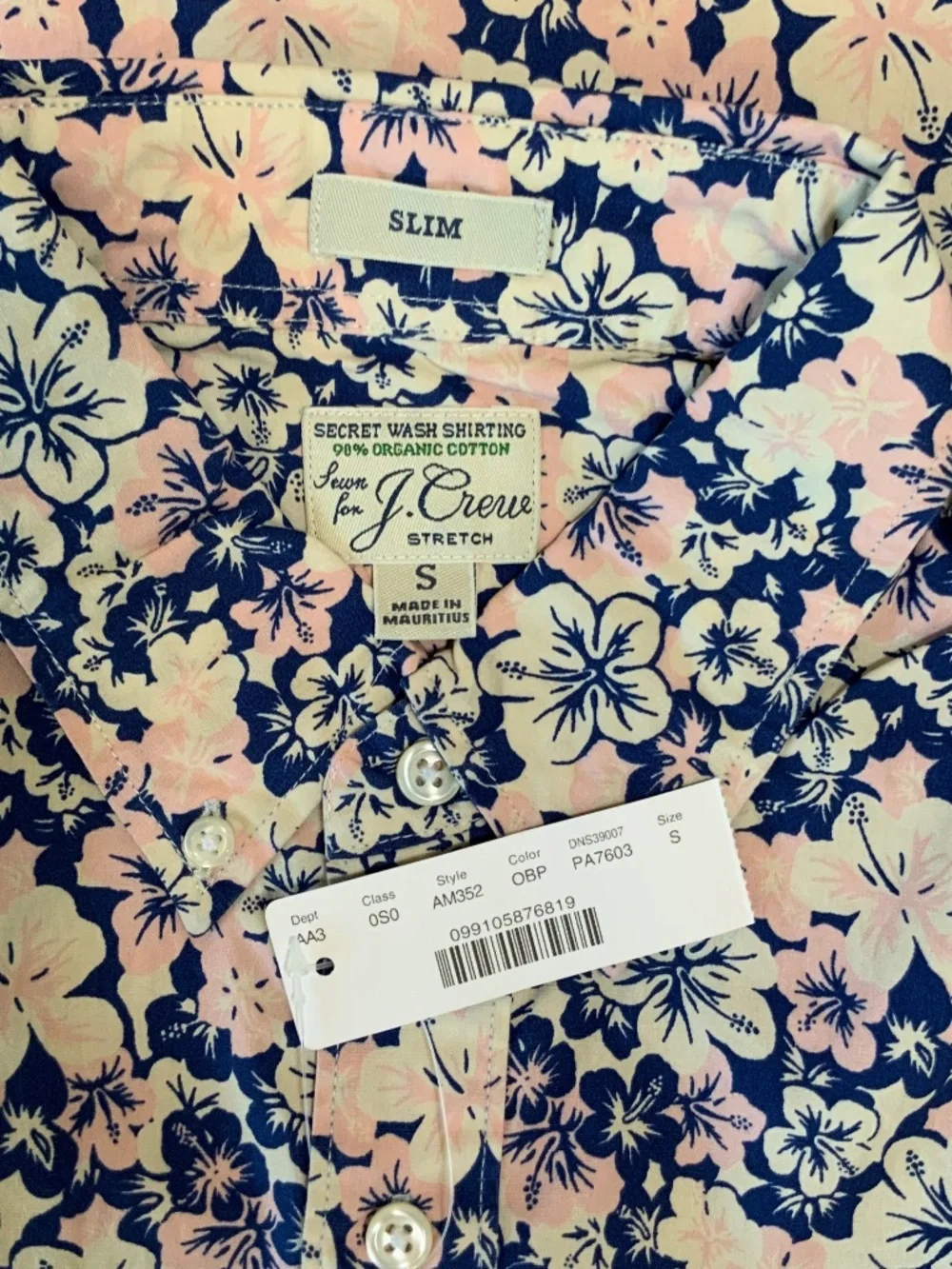 J. Crew Slim Stretch Secret Wash Cotton Poplin Button Down Shirt